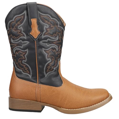 ROPER Herren Classic Square Toe Cowboy Boots Westernstiefel, Braun, 45 EU von ROPER