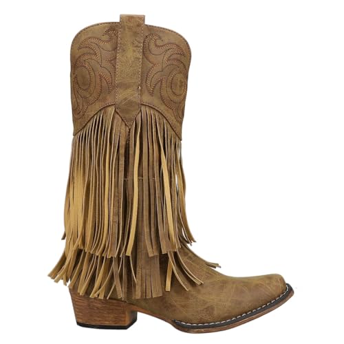 ROPER Western Boot Damen Rickrack Snip Toe Tan 09-021-1566-2703 TA, hautfarben, 43 EU ROPER Western Boot Damen Rickrack Snip Toe Tan 09-021-1566-2703 TA, hautfarben, 43 EU von ROPER