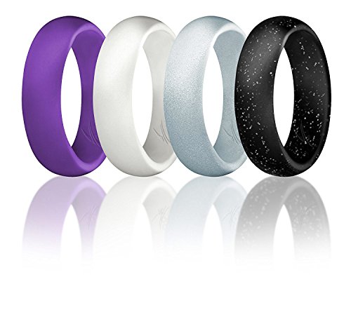 ROQ , Damen Platin Irregulär Kein Edelstein Ehering-Set, Multi-color, - I0117347 von ROQ