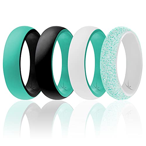 ROQ , Damen Platin Irregulär Kein Edelstein Ehering-Set, Multi-color, I0118128 von ROQ