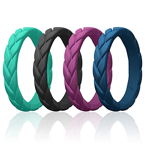 ROQ , Damen Platin Irregulär Kein Edelstein Ehering-Set, Multi-color, - I0120330 von ROQ