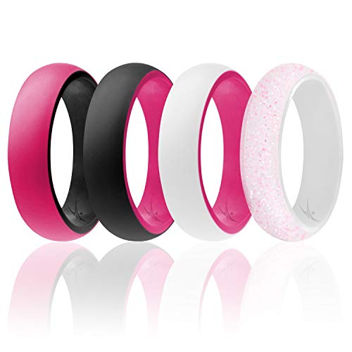 ROQ , Damen Platin Irregulär Kein Edelstein Hochzeitsband, Multi-color, - I0118243 von ROQ