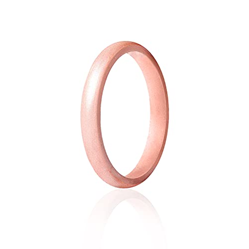 ROQ , Damen Roségold Irregulär Kein Edelstein Hochzeitsband, Multi-color, I0117698 von ROQ
