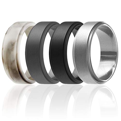 ROQ , Herren Kein Metalltyp Irregulär Kein Edelstein Ehering-Set, Multi-color, I0108668 von ROQ