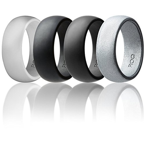 ROQ , Herren Platin Irregulär Kein Edelstein Ehering-Set, Multi-color, - I0117354 von ROQ