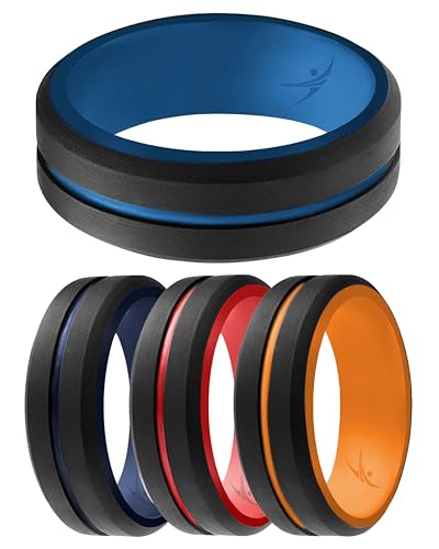 ROQ , Herren Platin Irregulär Kein Edelstein Ehering-Set, Multi-color, I0117920 von ROQ