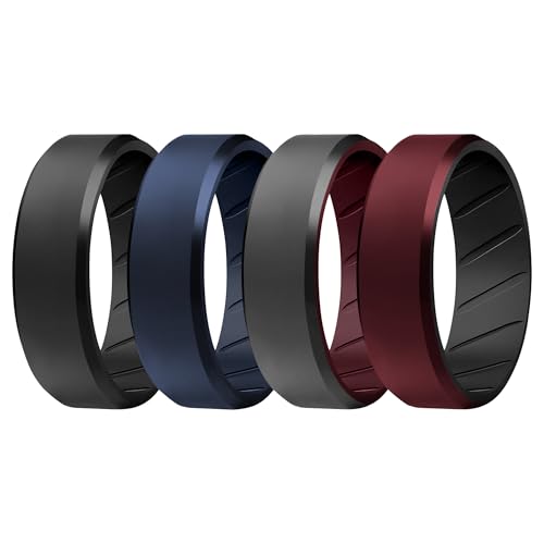 ROQ , Herren Platin Irregulär Kein Edelstein Ehering-Set, Multi-color, - I0118524 von ROQ