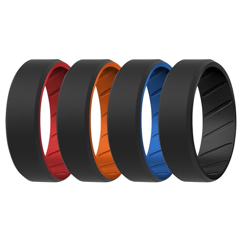 ROQ , Herren Platin Irregulär Kein Edelstein Ehering-Set, Multi-color, - I0118534 von ROQ