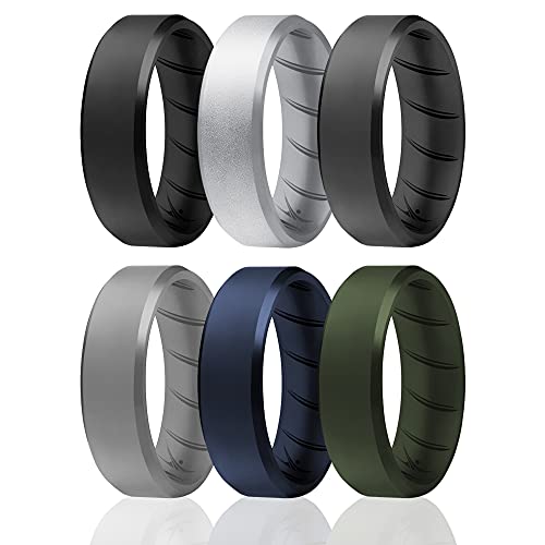 ROQ , Herren Platin Irregulär Kein Edelstein Ehering-Set, Multi-color, - I0119079 von ROQ