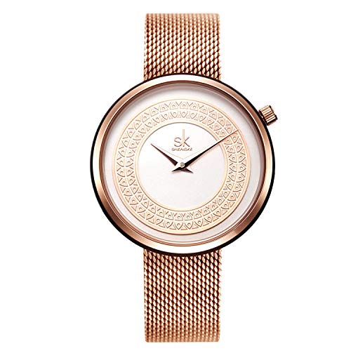 rorios Damen Uhren Mode Quartz Mädchen Armbanduhren Simple Uhr Mesh Textur Zifferblatt Minimalistisch Geschenk Uhren rorios Damen Uhren Mode Quartz Mädchen Armbanduhren Simple Uhr Mesh Textur Zifferblatt Minimalistisch Geschenk Uhren von rorios