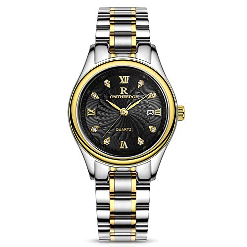 rorios Geschäft Damen Armbanduhren Analog Quarzuhr Armband Edelstahlband wasserdichte Armbanduhr von rorios