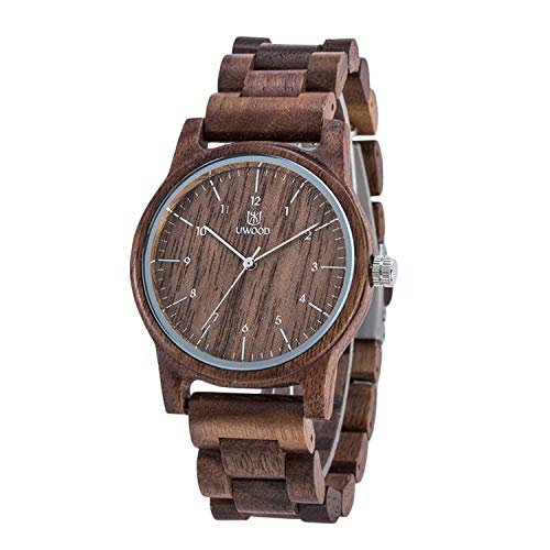 rorios Herren Holzuhr Holz-Armbanduhren Herren Analog Quarz Uhr Leicht Holzuhren Männer Mode Männer Holzuhren von rorios