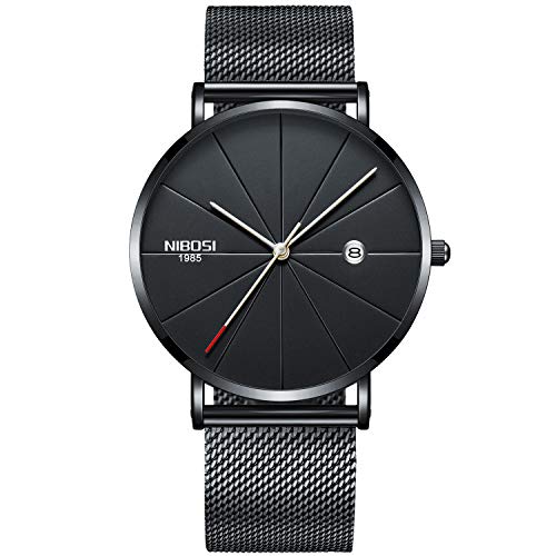 rorios Herren Uhr Analog Quarzwerk Sport Armbanduhren Männer Mesh Edelstahlband Minimalism Uhren von rorios