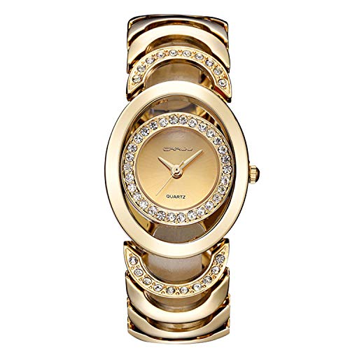 rorios Mode Damen Armbanduhren Edelstahl Simulierter Diamant Dial Damenuhr Armbanduhren für Frauen Damenuhr von rorios