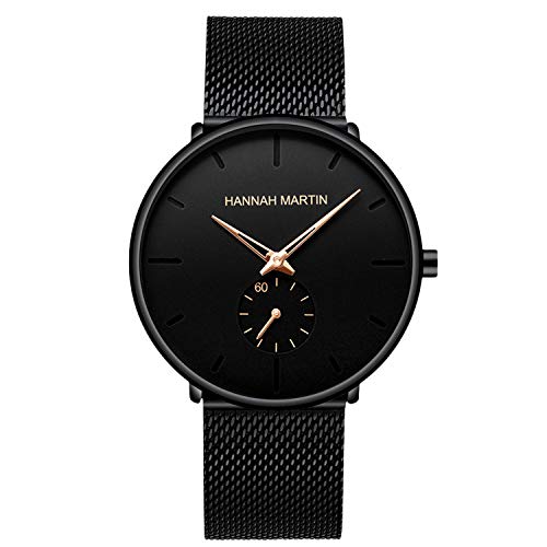 rorios Mode Herren Uhr Analog Quarzwerk Männer Ultra Dünne Mesh Edelstahlband Sport Armbanduhren für Herren Wasserdicht Minimalism Uhren von rorios