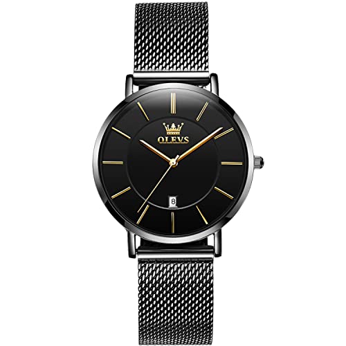 rorios Mode Herren Uhr Analoger Quarz Männer Mesh Edelstahlband Sport Datum Kalender Armbanduhren für Herren Wasserdicht Uhren von rorios