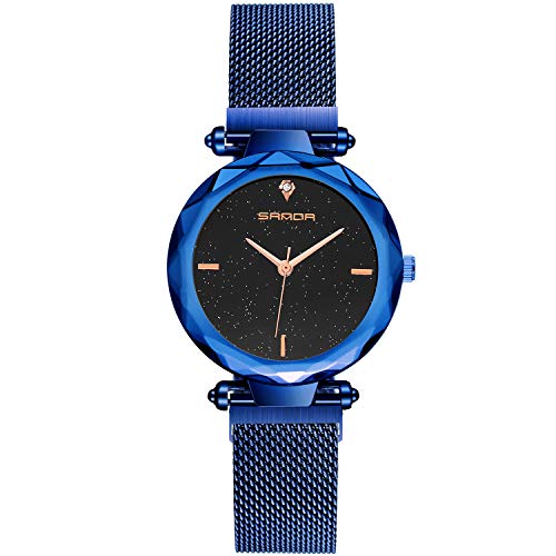 rorios Wunderschönen Damen Armbanduhren Leuchtenden Sternenklarer Himmel Dial Armband Women Watch Damenuhr Armbanduhr von rorios