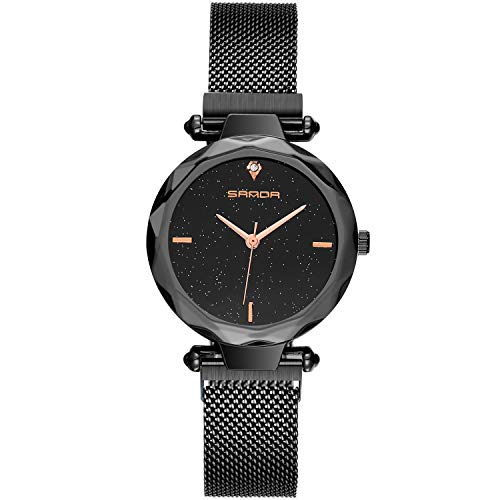 rorios Wunderschönen Damen Armbanduhren Leuchtenden Sternenklarer Himmel Dial Armband Women Watch Damenuhr Armbanduhr von rorios