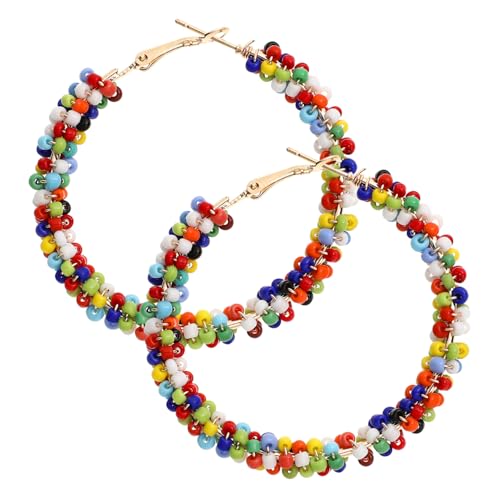 RORPOIR 1 Paar Bohemian Perlen Ohrringe für Damen Extravaganter Ohrringe Harz für Partys Hochzeiten und Besondere Anlässe von RORPOIR