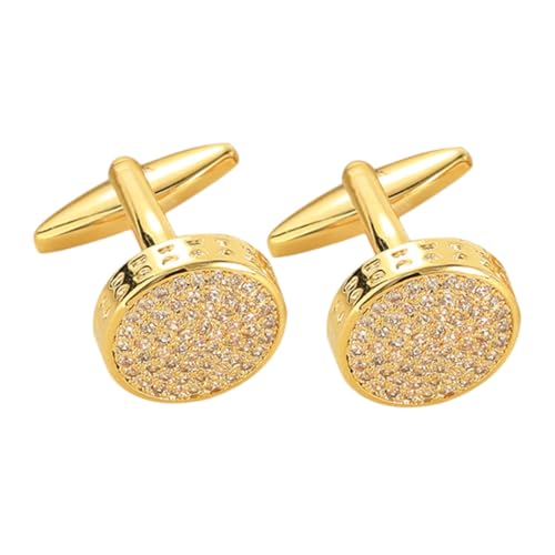 RORPOIR Manschettenknöpfe Für Herren Mit Strasssteinen Für Französische Hemden Geeignet Für Hochzeit Und Formelle Anlässe Langlebige Platinierung von RORPOIR