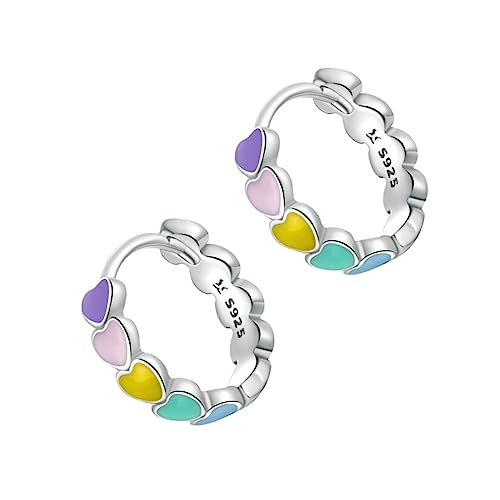 RORPOIR 1 Paar Herzohrstecker Aus Sterlingsilber Nickelfreie Ohrringe Für Damen Kindergeburtstag Baby-ohrringe 5 Euro Ohringe Claire S925 Sterlingsilber Fräulein Temperament Schmuck von RORPOIR
