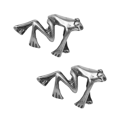 RORPOIR 1 Paar Punk Style Silber Froschohrclips für Damen Nicht Durchstochen Hautfreundlich für Alltag und Besondere Anlässe Ohrschmuck von RORPOIR