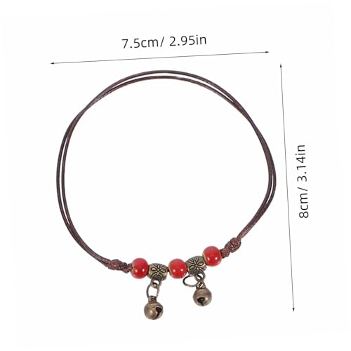 RORPOIR 10stücke Geflochtenes Fußkettchen Aus Porzellanperlen Für Damen Boho-Vintage-schmuck Handgefertigt Passt Für Verschiedene Anlässe Leicht Und Angenehm Zu Tragen von RORPOIR