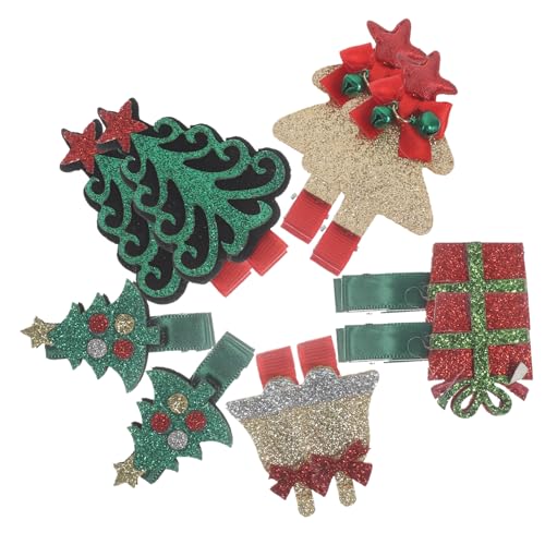 RORPOIR 10 Stück Weihnachtsmotiv Haarspangen Für Mädchen Kleinkinder Und Teenager Bunte Snap Haarspangen Haar Accessoires Für Festliche Anlässe Zufällige Muster von RORPOIR
