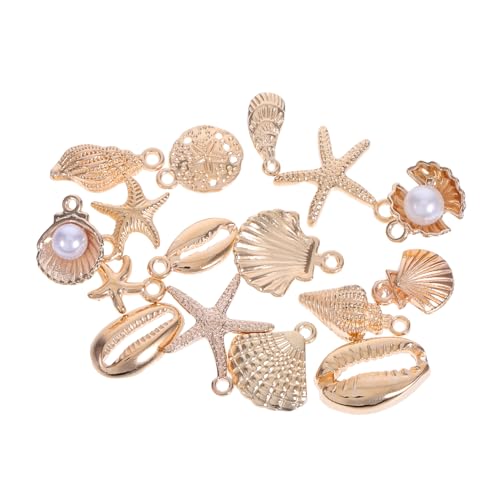 RORPOIR 16 Stück Teiliges Meeres Anhänger Langlebiger Legierung mit Muschel und Designs für Diy Schmuckherstellung Leichte Strand und Urlaubsschmuck Accessoires von RORPOIR