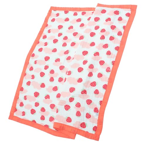 RORPOIR Decke 110x100cm Bubble Badetuch Cartoon Erdbeeren Weiches Saugfähiges Badetuch Für Kleinkinder von RORPOIR