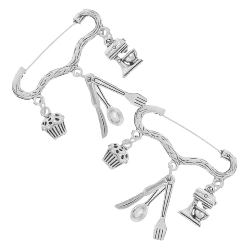 RORPOIR 2 Stück Bäckerbroschen aus Zinklegierung Einzigartige Backelement anstecknadeln für Frauen Vielseitige Küchendekoration und Modisches Backzubehör von RORPOIR