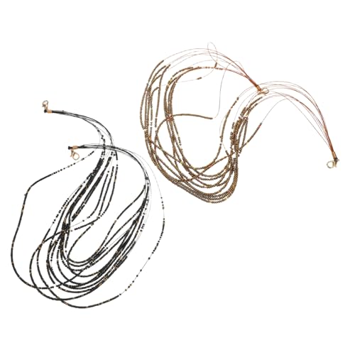 RORPOIR 2 Stück Boho Halskette Bunten Perlen Handgemachte Mehrlagige Choker für Damen Vielseitig für Besondere Anlässe Praktischer Maskenhalter Funktion von RORPOIR