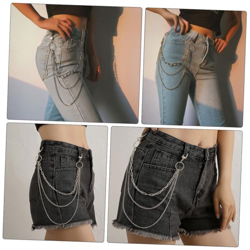 RORPOIR 2 Stück Modische Taillenkette aus Metall Dreilagige Geometrische Körperkette im Retro stil Verstellbar und Langlebig für Damen Passend zu Kleid Bluse oder Anzug von RORPOIR