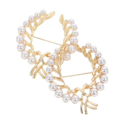 RORPOIR 2 Stück Teiliges Retro Perlen Corsage Anstecknadel aus Langlebiger Legierung Vintage Eleganter Broschen Schmuck für Damenkleidung Kompakt und Sicher als Geschenk zu Geburtstag und von RORPOIR