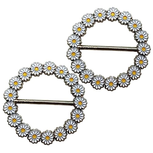 RORPOIR 2 Stück Teiliges Set Schalring aus Feiner Verarbeitung für Damen Vielseitig Einsetzbar als Halstuch Schnalle Geeignet für Seidenschals Shirts und Hüte Elegantes Schmuckaccessoire von RORPOIR