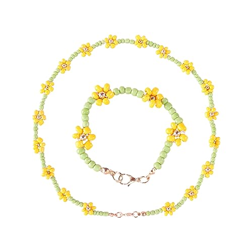 RORPOIR 2 Stück Teiliges Set Schmuckset Acrylperlen Armband und Halskette für Kreative Mädchen Diy Bastelset mit Bunten Designs für Partys und Besondere Anlässe von RORPOIR