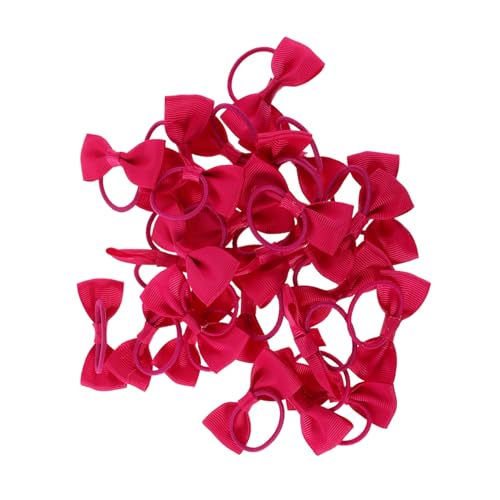 RORPOIR 25stücke Schleifen Haargummis Mit Roten Schleifen Elastische Haarbänder Für Damen Kleine Haarschleifen Für Alltag Und Sport Weiche Und Langlebige Haaraccessoires von RORPOIR