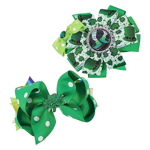 RORPOIR Patricks Day Kopfschmuck 2 Stück Kleeblatt Haarnadel Clip Kinder Party Favor Patrick Haarspangen von RORPOIR
