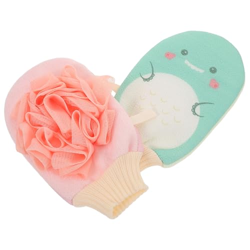 RORPOIR 2stücke Körperpeelinghandschuh Für Damen Doppelseitig Zum Duschen Entfernt Abgestorbene Haut Badehandschuh Für Rücken, Beine Und Schultern Sanftes Peelingtuch Für Strahlende von RORPOIR