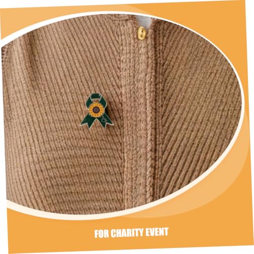 RORPOIR 4 Stück Sonnenblumen Anstecknadeln aus Leichtem Legierungsmetall Barrierefreiheits Symbol Broschen für Frauen Charity und Freiwilligen Einsätze Unterstützende Gemeinschaft von RORPOIR