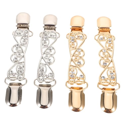 RORPOIR 4stücke Pulloverclips Vintage Design Für Strickjacken Und Schals Strickjackenclip Als Schalverschluss Retro-style Für Damen von RORPOIR