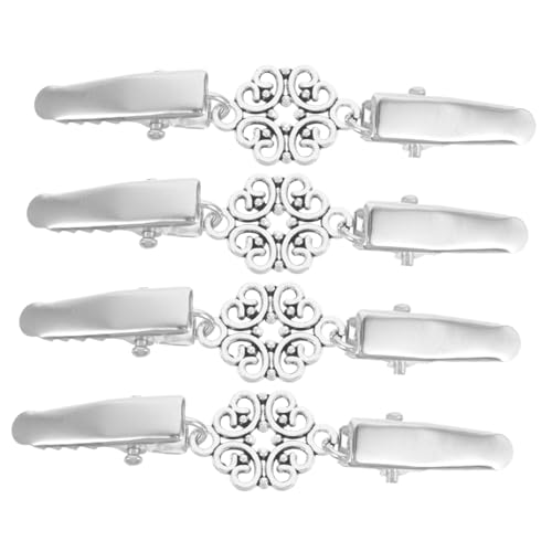 RORPOIR 4 Stück Vintage Pullover Clips Legierung Vielseitige Schal und Hemdklammern für Damen Kragenklemmen für Freizeit und Formelle Anlässe Kombinierbar von RORPOIR