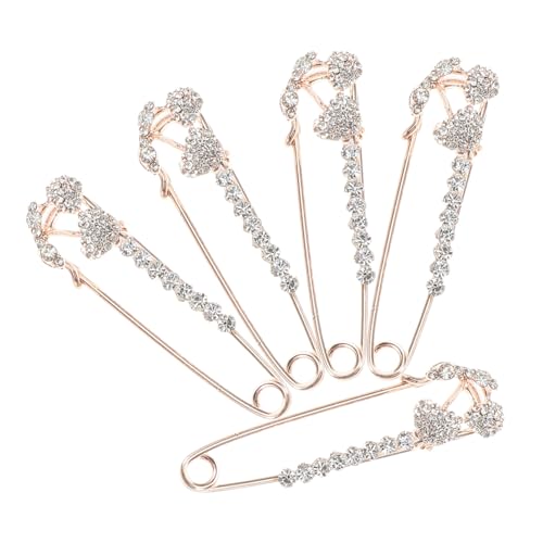 RORPOIR 5 Stück Teiliges Broschen Damen mit Perlenblumen Vielseitige Anstecknadeln als Pullover Cardigan clip Elegante Broschen für Hut Schal Jacke und Festliche Kleidung von RORPOIR