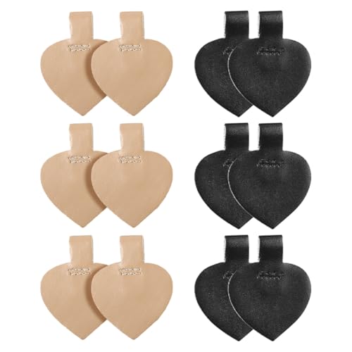 RORPOIR 6 Paare Damen High Heels Fersenpolster Herzförmig Selbstklebend Unsichtbare Fersenschutz Pads Komfortabel Rutschfest Stabil für Lockere Schuhe und Blasenvermeidung von RORPOIR