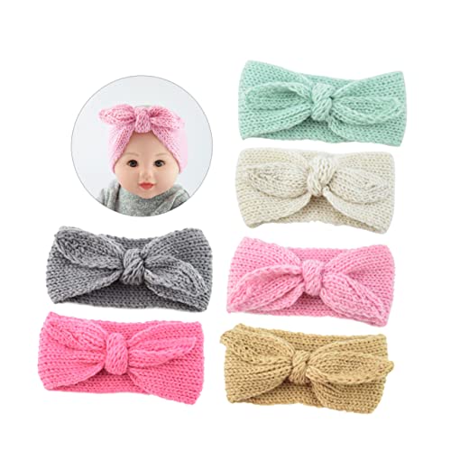 RORPOIR Schickes Strick-stirnband-set 6-teilig Gehäkelter Turban Warme Wolle Schleife Kopftücher Für Jungen Und Mädchen von RORPOIR