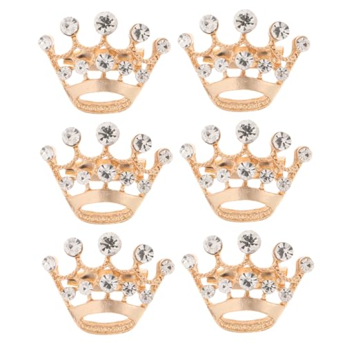 RORPOIR 6 Stück Teiliges Goldfarbener Broschen mit Kronen design Modische Anstecknadeln aus Legierung für Kleidung Taschen Schals Hüte Dekoratives Accessoire für Damen von RORPOIR