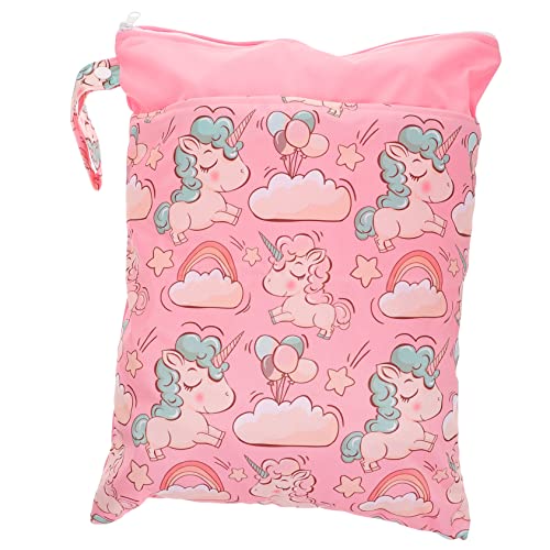 RORPOIR Wickeltasche mit Doppelreißverschluss Nass- und Trockentasche für Neugeborene Babywindel-Organizer Tragbare Wickeltasche Multifunktionale Aufbewahrungstasche für Zu Hause und auf Reisen von RORPOIR