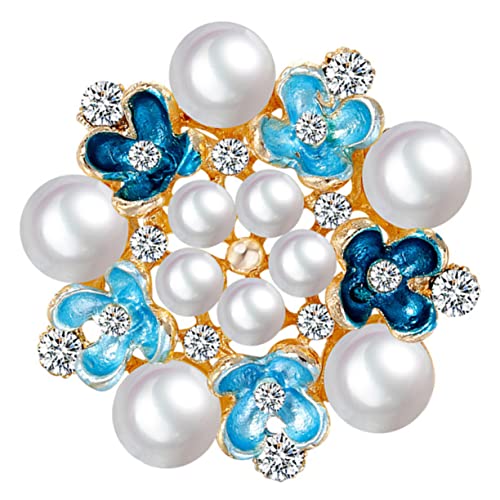 RORPOIR Blumen Brosche mit Künstlichen Perlen und Strass Anstecknadel für Kleidung für Frauen und Mädchen für Besondere Anlässe und Festliche Anlässe von RORPOIR