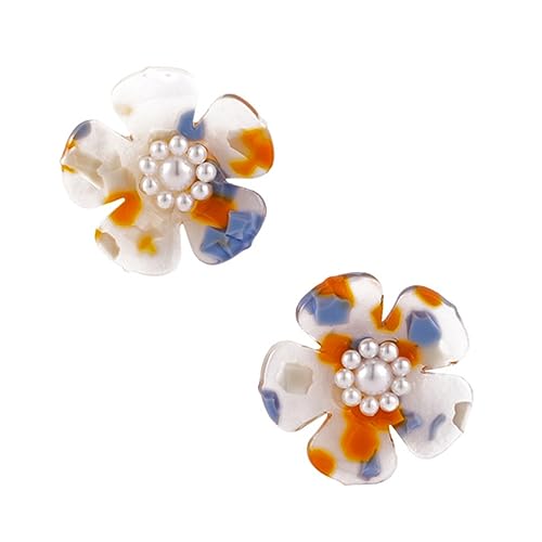 RORPOIR Blumenförmige Ohrstecker Damen Resin Ohrschmuck Leicht Tragbar Modisch Alltag Party Hochzeit von RORPOIR