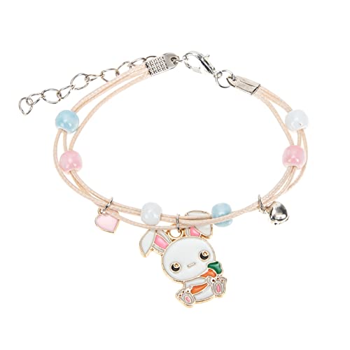 RORPOIR Cartoon Charm Armband mit Kleinem Hasenmotiv Modisches Mädchen Schmuckstück Hautfreundlich für Junge Mädchen Passende Party und Alltagsdekoration von RORPOIR